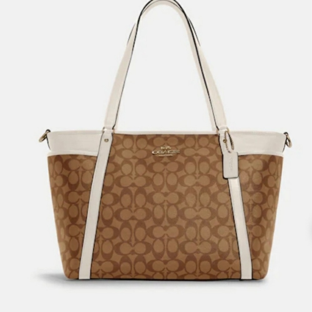 Coach Tan and Cream diaper bag